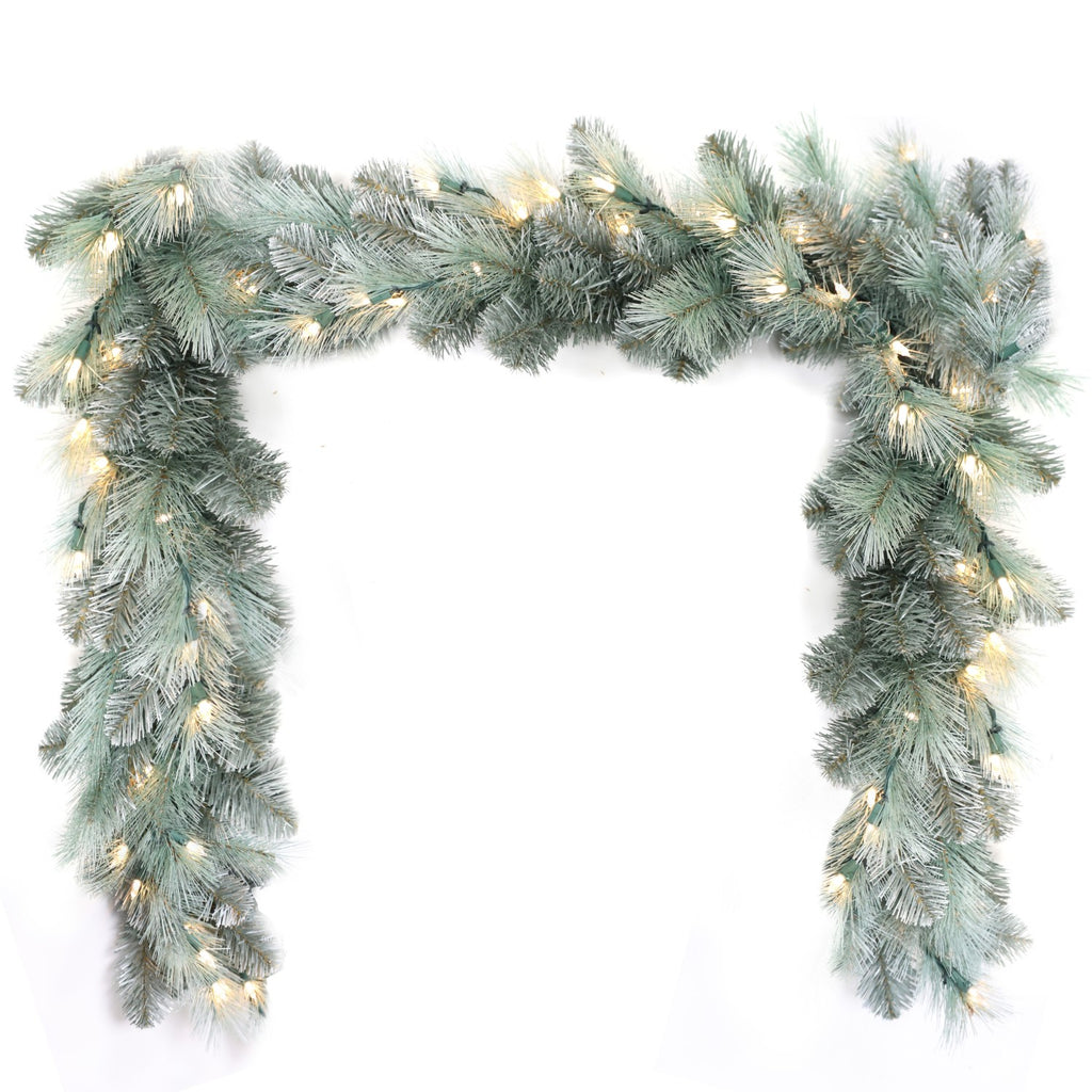 Pre-Lit Warm White LEDs Garland (G108FW12-224T-72LED)
