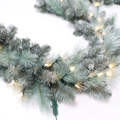 Pre-Lit Warm White LEDs Garland (G108FW12-224T-72LED)