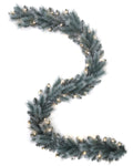 Pre-lit Christmas Greenery Garland 274cm – Dreamy Blue Pine – G108FW10-128T-S