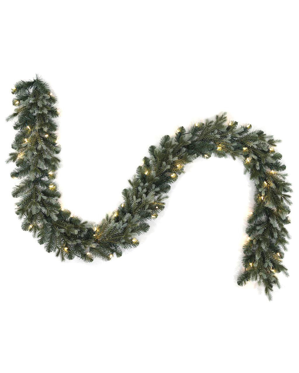 Pre-lit Christmas Greenery Garland – Vintage Spruce – G108FW10-128T-X