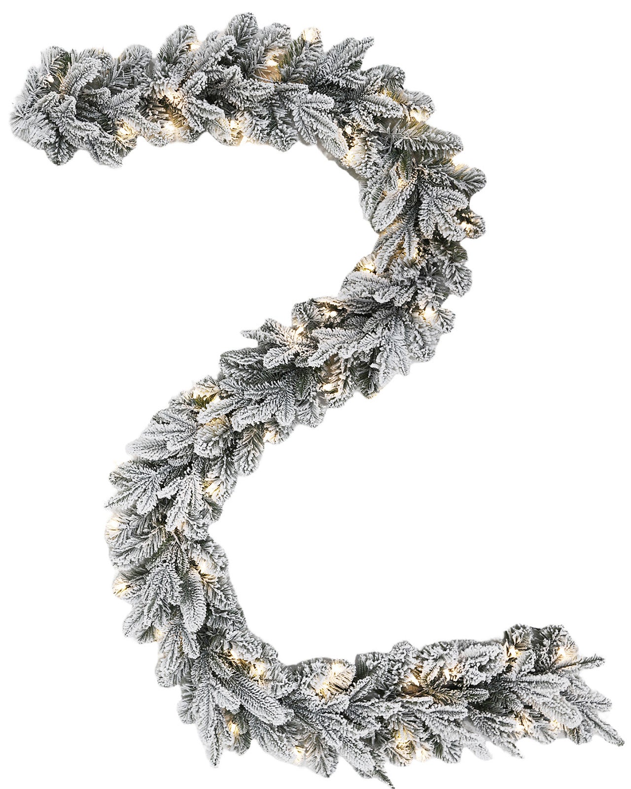 Pre-lit Christmas Greenery Garland 274cm – Frosted Cloud Fir – G108FW10-128TF