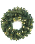 Pre-lit Christmas Greenery Wreath 24 Inch – Classic Spruce – W24FW24-104T