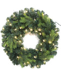 Pre-lit Christmas Wreath  – Mix Green Spruce – W24FW24-104T-G