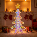 Iridescent Film Six-Sided Tree Lighted Decoration – Seasonal Lights Collection – 220 Lights – WM25-CTFP011