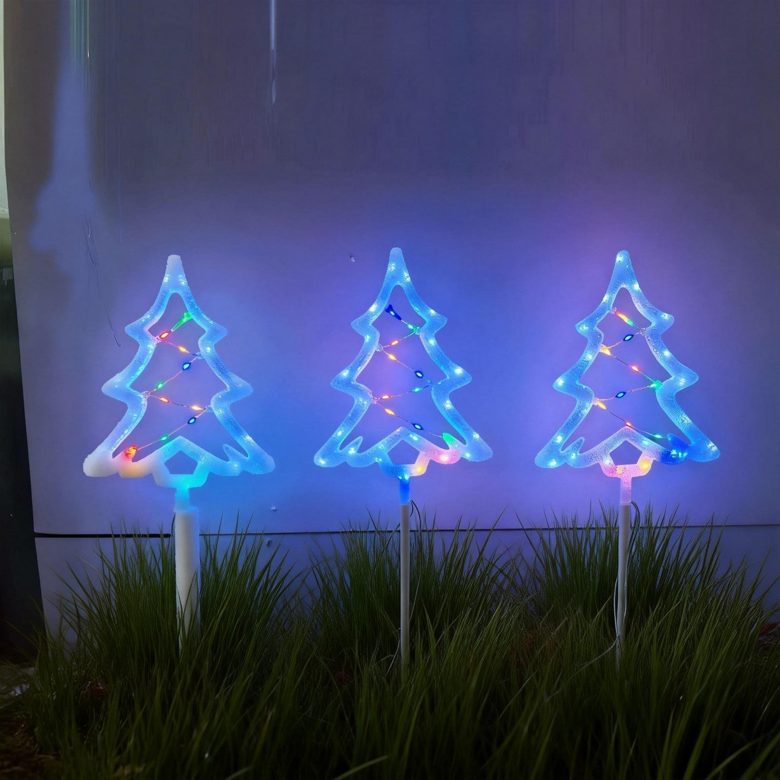 Mini Color Tree Garden Light Set – Seasonal Lights Collection – 3 Pack – WM25-CTFP023