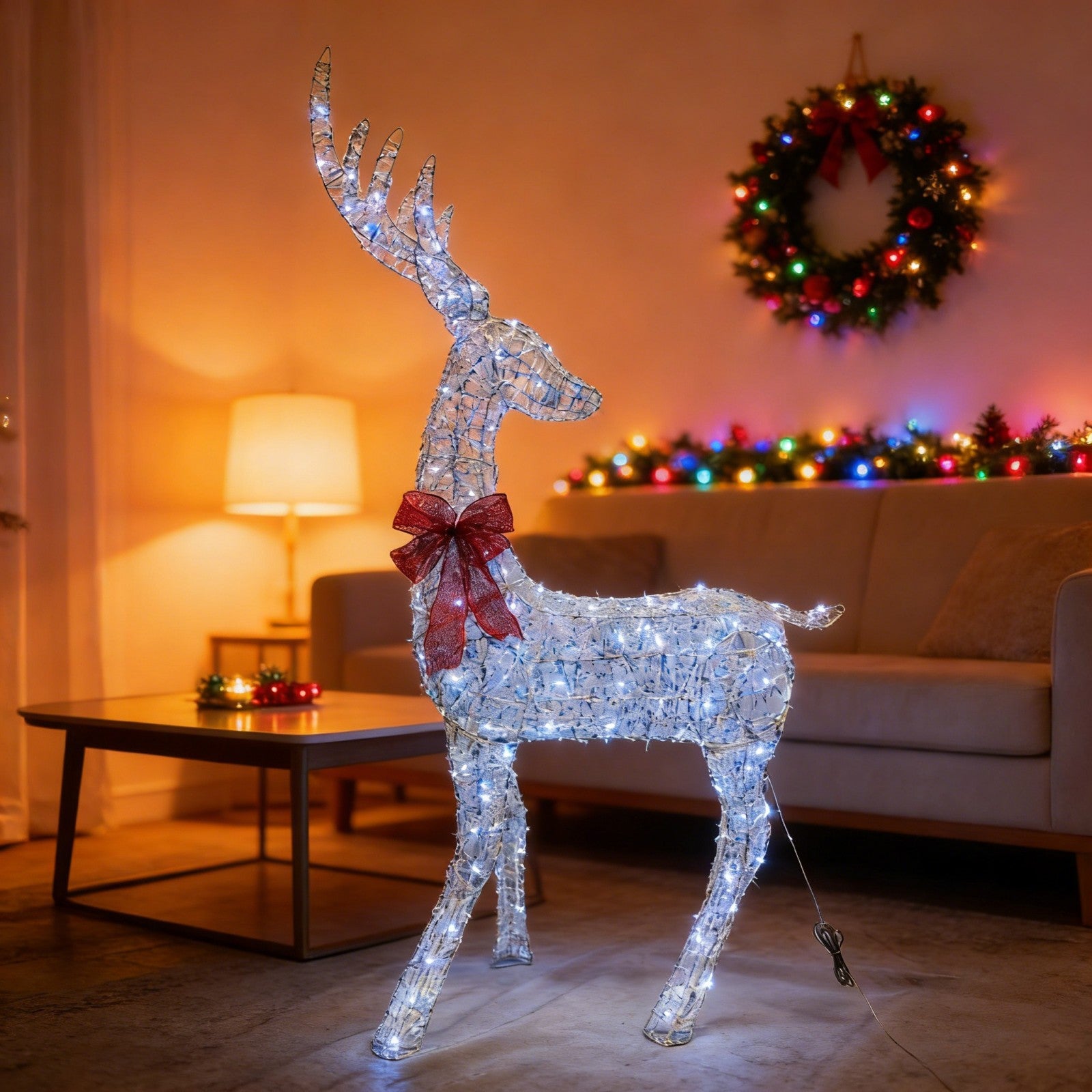 Adhesive Tape Deer Lighted Decoration – Seasonal Lights Collection – 150 Lights – WM25-CTFP026