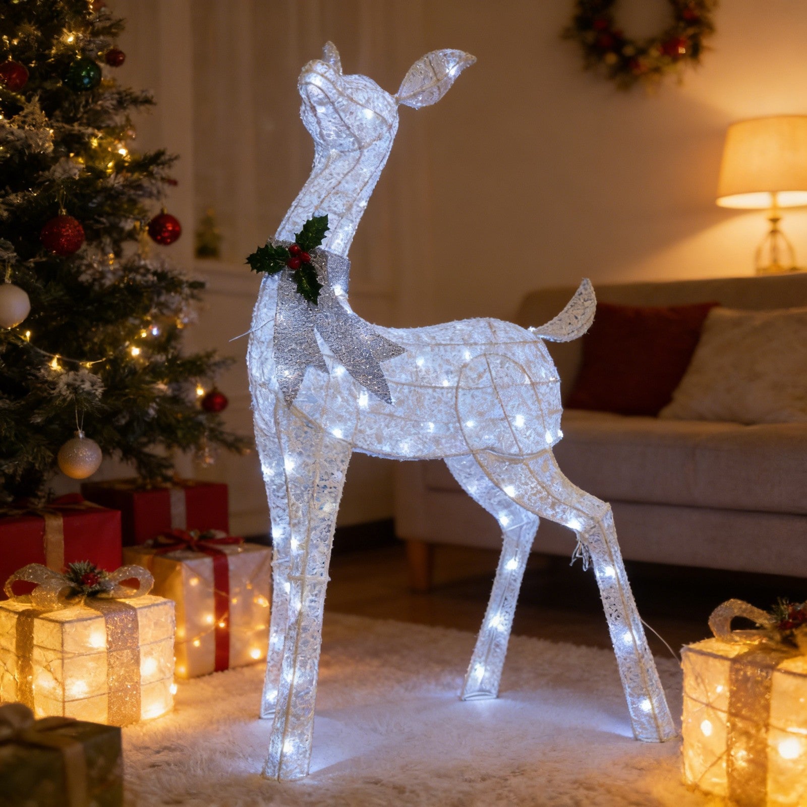 3D Mother Deer Lighted Decoration – Seasonal Lights Collection – 96 Lights – WM25-CTFP030