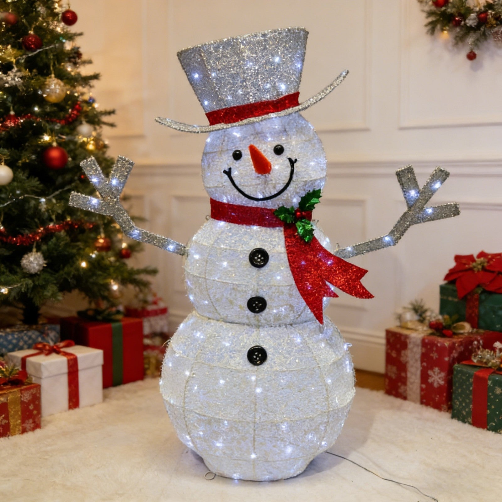 3D Snowman Lighted Decoration – Seasonal Lights Collection – 147 Lights – WM25-CTFP032