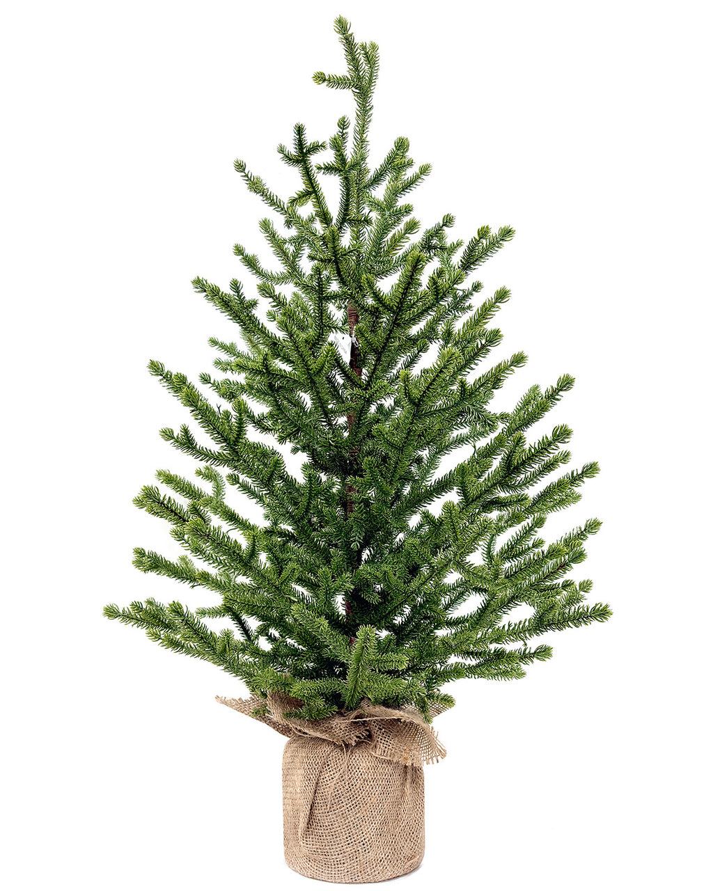 Mini Christmas Tree 30" – Classic Greenery with Burlap Base – YCY025-58D-30TT