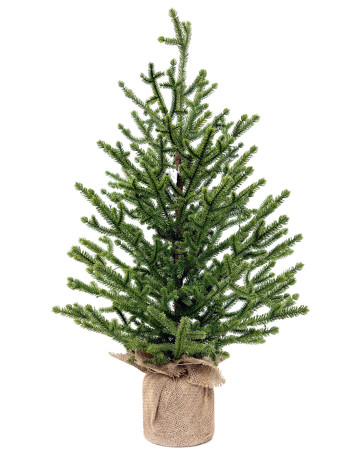 Mini Christmas Tree 30" – Classic Greenery with Burlap Base – YCY025-58D-30TT