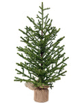 Mini Christmas Tree 36" – Classic Greenery with Burlap Base – YCY025-58D-36TT